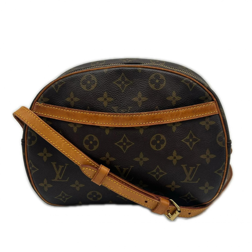 LOUIS VUITTON Authentic Brown Monogram Leather Shoulder Bag
